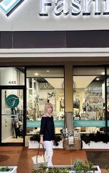 Sharon outside Floor Fashions Store Front